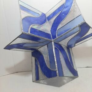 Blue Stained Glass Star Sculpture - Unknown Brand
